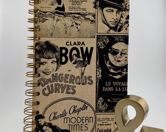 Wire-Bound Journal, Featuring Clara Bow, Gift, Blank Pages Journal, Old Time Theater, Planning Journal, Gratitude Journal, Diary Journal