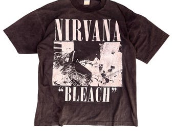 Vintage Nirvana Bleach Grunge Band T-shirts - Etsy New Zealand