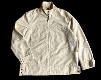Giacca vintage Chanel in nylon beige, Made in Italy, taglia 46