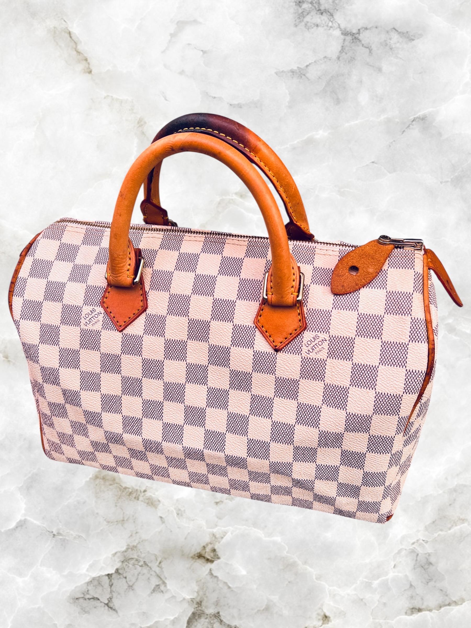 Louis Vuitton アズールハンドバッグ 中型 Preloved Auth Louis Vuitton Speedy 30 Damier Azur – 2007 France