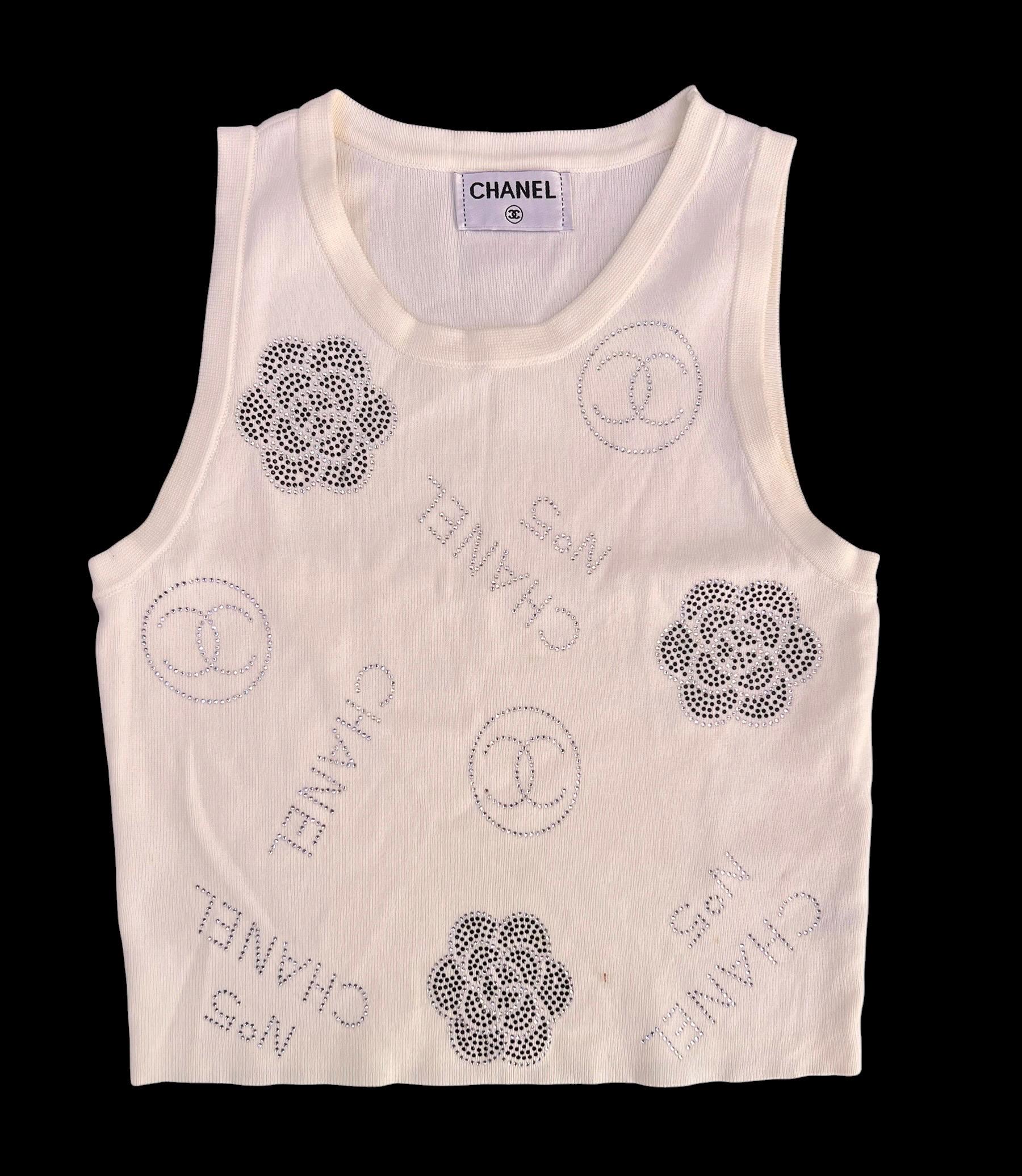 Chanel Rhinestone Tee - Etsy