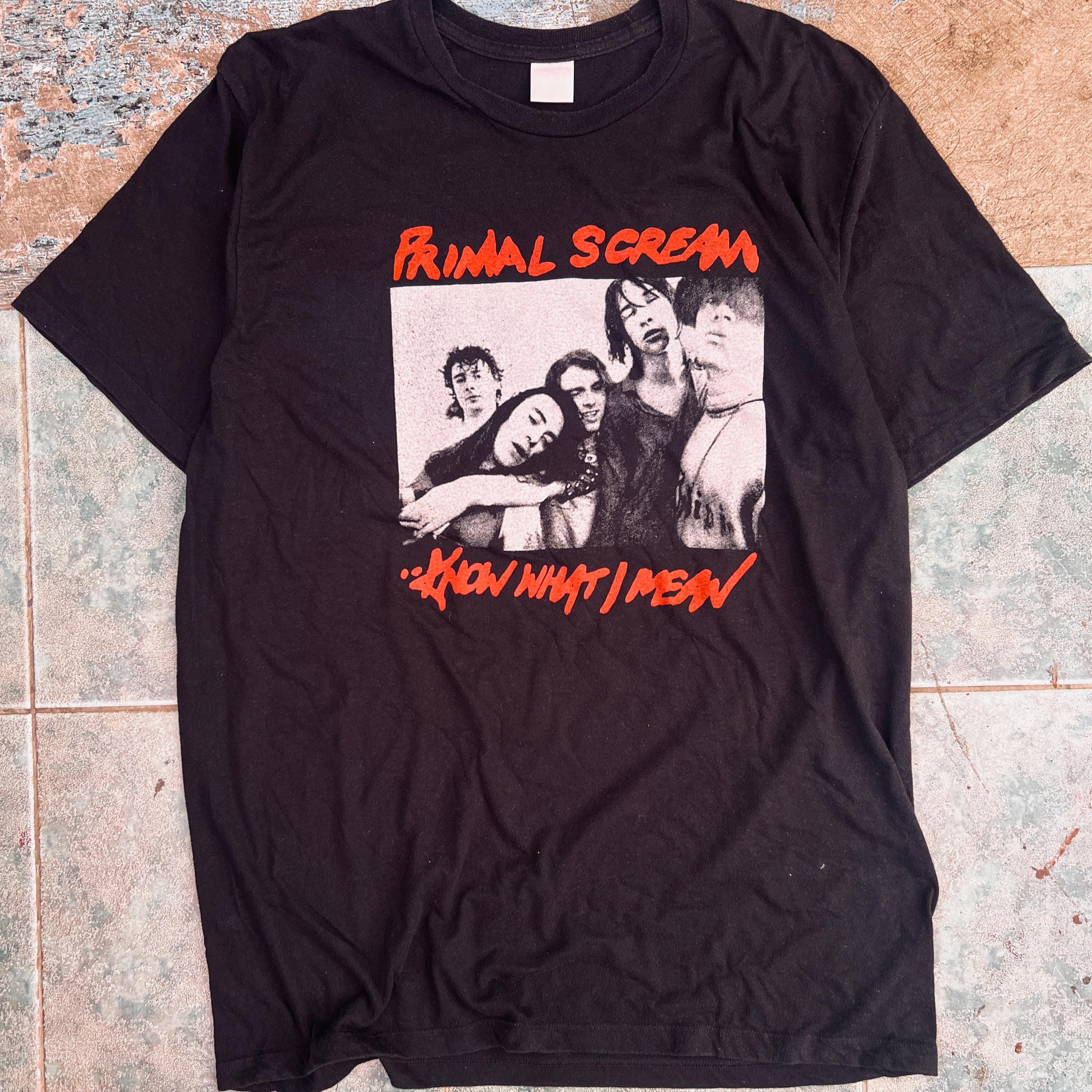 T-shirt Vintage Primal Scream Années 2000 Noir - Taille M - Neuf Sans étiquettes - Groupe De Rock