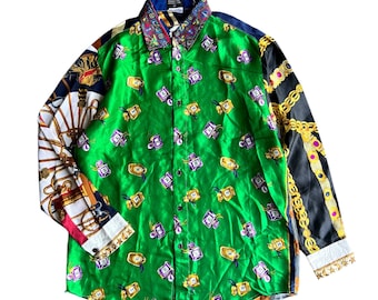 Camicia vintage CHANEL in seta con pannello posteriore trasparente
