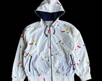 Giacca con cappuccio vintage Christian Dior Sports con stampa astratta