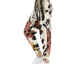 Abstract Animal Print Joggers | AOP All-Over Print Sweatpants