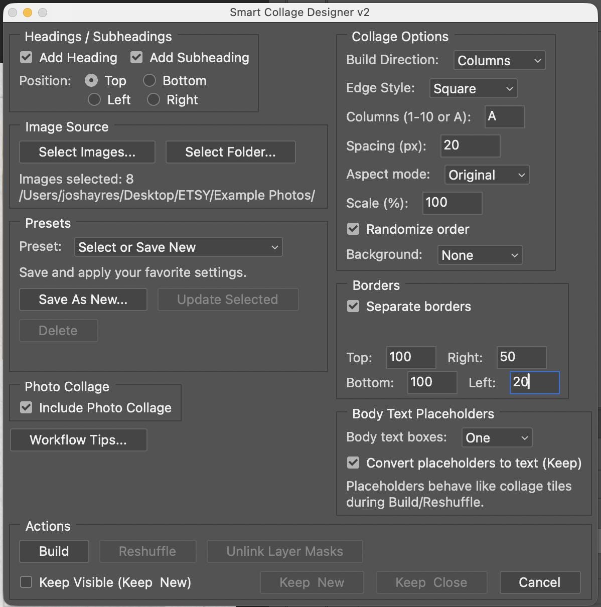 Smart Collage Designer for Photoshop — Automated Image & Text Layout ...