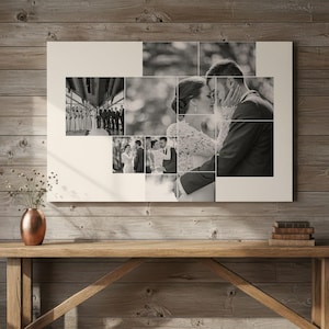 Wedding Photo Collage Template - Hero Image Layout (24"x18") (Photoshop PSD) (Digital Download)