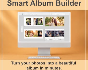 Creador de álbumes inteligentes: diseñador de álbumes de fotos de boda / aplicación web, sin necesidad de Photoshop.