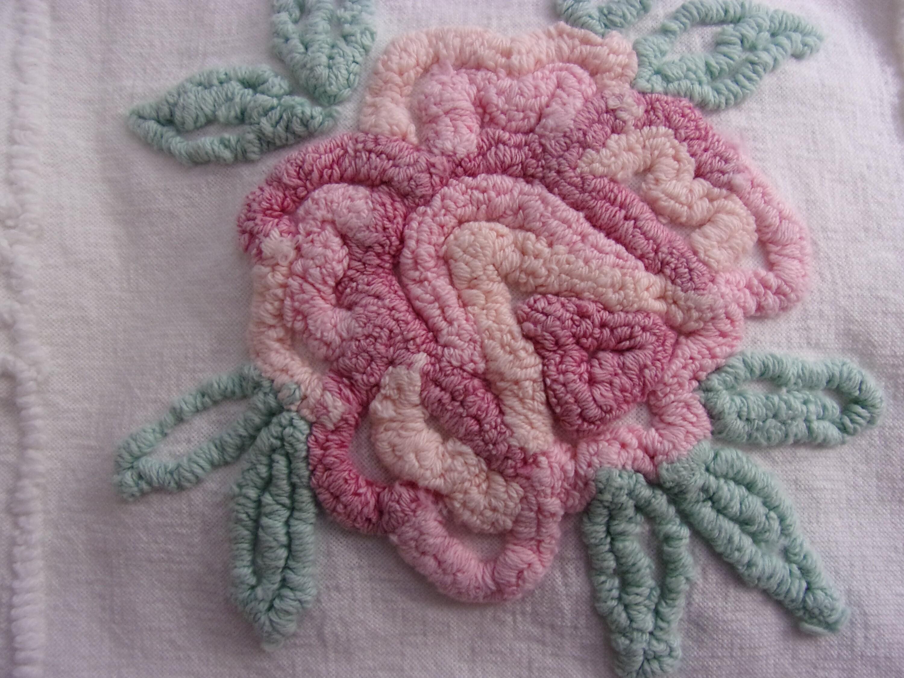 8 1/2 X 8 1/2 Beautiful Chenille Flower Applique Etsy