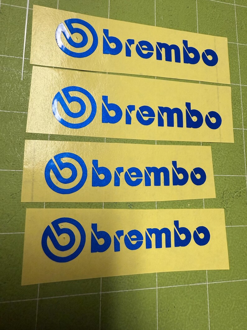 Sticker Brembo Window NEW Rare 4x Royal Blue Reflective Brembo Stickers for Dodge SRT, Ford ...