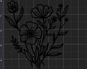 Bouquet of flowers decal