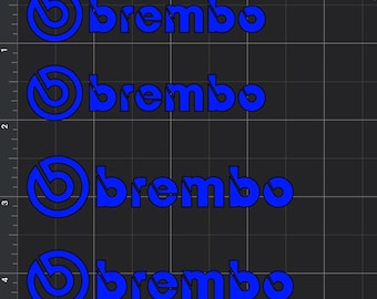 NEW Rare 4x Royal Blue Reflective Brembo stickers for Dodge SRT, Ford and Chevy