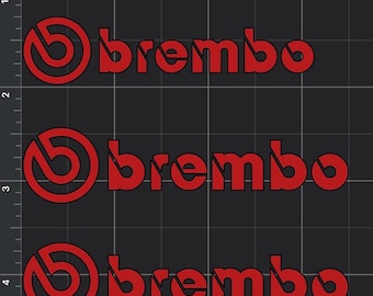 4x Red Reflective Brembo stickers for SRT Ford, Chevrolet,