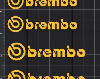 NEW Rare 4x Gold Reflective Brembo stickers for Dodge SRT, Ford and Chevy