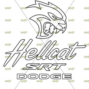 HELLCAT - Tela stampabile/Tela con contorni pre-disegnati/Tela fai da te/Festa/Kit di pittura/Soffia e dipingi/versa e dipingi