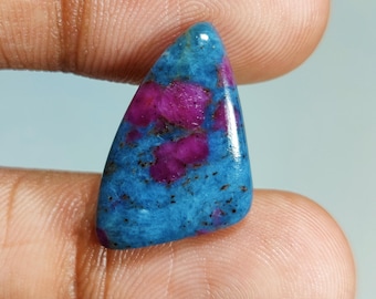 Natural Ruby Kyanite Fancy Shape Cabochon Gemstone : Loose Gemstones (19x14x4 mm 14 Ct. ) T-5663