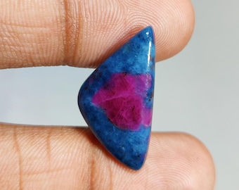 Natural Ruby Kyanite Fancy Shape Cabochon Gemstone : Loose Gemstones (27x14x4 mm 14 Ct. ) T-5659