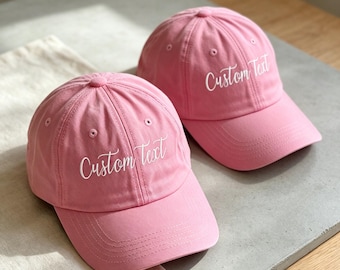 Op maat geborduurde papa-hoed | Baseballpet met gepersonaliseerde tekst voor heren en dames | Vintage stijl hoed met aangepast logo | Verjaardagscadeau voor hem, haar, uniseks