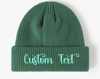 Personalized Embroidered Beanie Winter Hat, Monogram Custom Winter Beanie,Christmas Gift