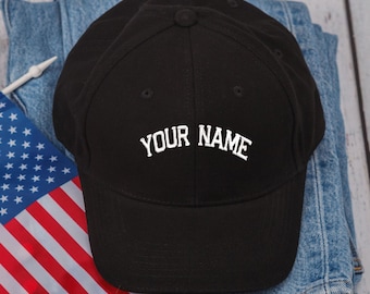 Custom Embroidered Baseball Cap, Personalized Name Hat