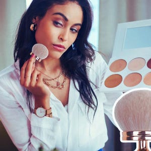 Brochas de maquillaje portátiles con forma de hongo, brochas de base de gran tamaño para polvos sueltos, herramientas de belleza para maquillaje diario.