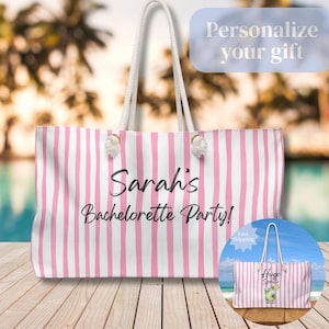 Personalisierte Bach Party Tote Strandtasche Sommer Stil Urlaub bereit Strand Ätherische Reisetasche Wochenendausflug Strand Tote Benutzerdefinierte Name Design