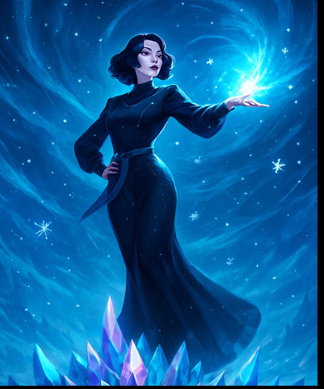 Arctic Queen PNG | Ice Witch Clipart | Crystal Magic Art Elemental ...