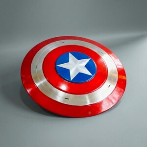 Captain America Damaged Shield Metal Replica Steve Rogers Shield Marvel Cosplay Shield Winter Soldier Prop Superhero Gift image 6