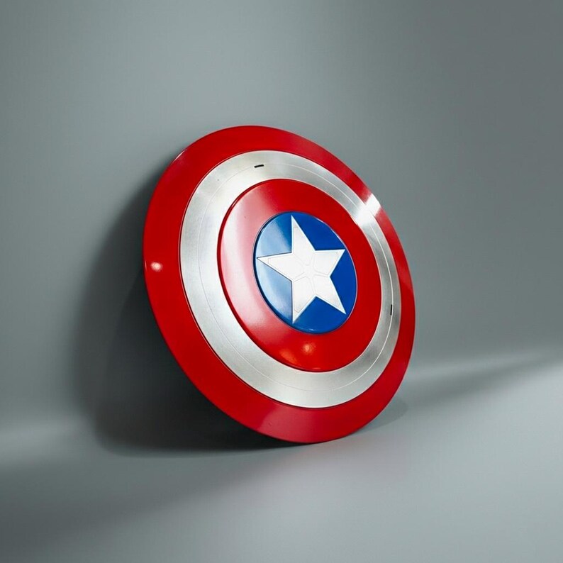 Captain America Damaged Shield Metal Replica Steve Rogers Shield Marvel Cosplay Shield Winter Soldier Prop Superhero Gift image 5