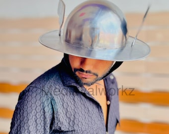Spanish Morion Helmet Medieval Steel Helmet Conquistador Armor Hat Renaissance Warrior Helmet LARP Costume