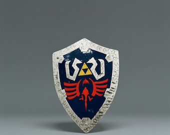 Zelda Hylian Shield – Metal Cosplay Armor Prop, Full-Size Handmade Gaming Replica,Full-Size Zelda Hylian Shield – Handmade Metal Cosplay