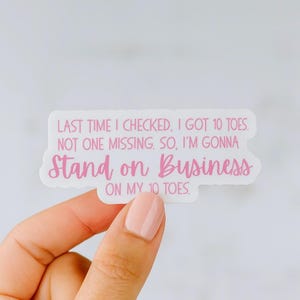 Amaya Papaya “Standing on Business” Love Island Quote • Reality TV Vinyl Sticker for Laptop, Kindle, or Water Bottle