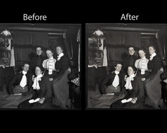 Vintage Photo Restoration | AI Enhanced Digital Repair | Old Photo Fix & Enhancement