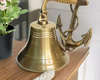 Handmade Brass Ship Bell | Engraved Nautical Maritime Décor