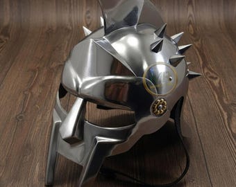 Personalized Roman Gladiator, Armour Helmet, Décor & Costume, Handmade Style Warrior Helmet