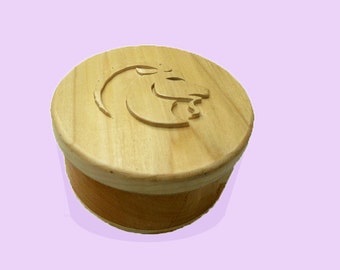 Capricorn Zodiac Design Relief Carved Trinket /Jewelry Box