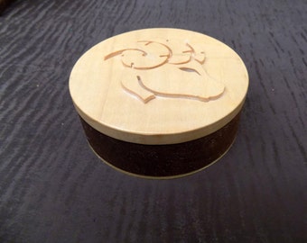 Aries Zodiac Design Relief Carved Trinket Jewelry Box