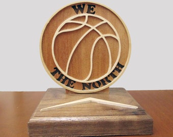 We The North - Toronto Raptors Basketball Championship Wooden Desktop Tribute