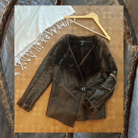 Fur-lined Brown Shearling Jacket - image 3