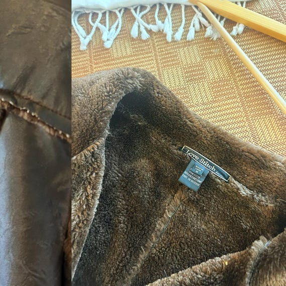 Fur-lined Brown Shearling Jacket - image 4