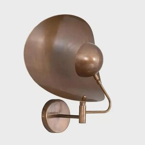 Mid-Century Modern Brass Swing Arm Wall Sconce: Sputnik Bedside Light