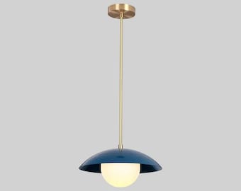 Antike Rohe Messing bündig Montage | Elegante Mid-Century Sputnik Hängeleuchte, 1950er Jahre Inspiriert