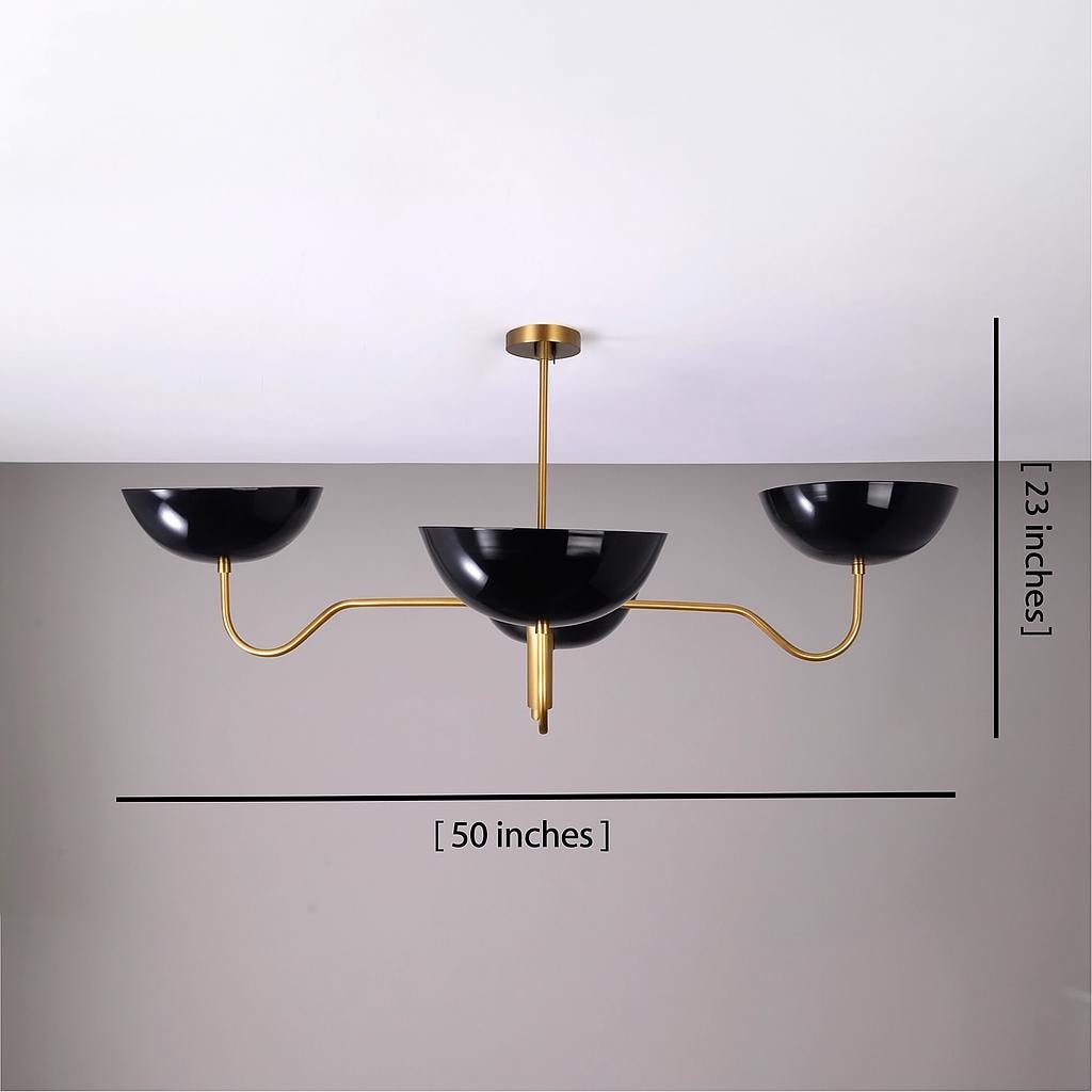 イタリア製スティルノボ社製ミッドセンチュリーモダン真鍮製4アーム