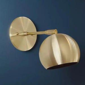 Italian Brass Mid-Century Wall Sconce – 1950s Sputnik-Style Flush Mount Light Fixture