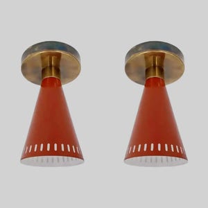 Elegant Mid-Century Modern Ceiling Fixture | Brass Sputnik Flush Mount Pendant Light