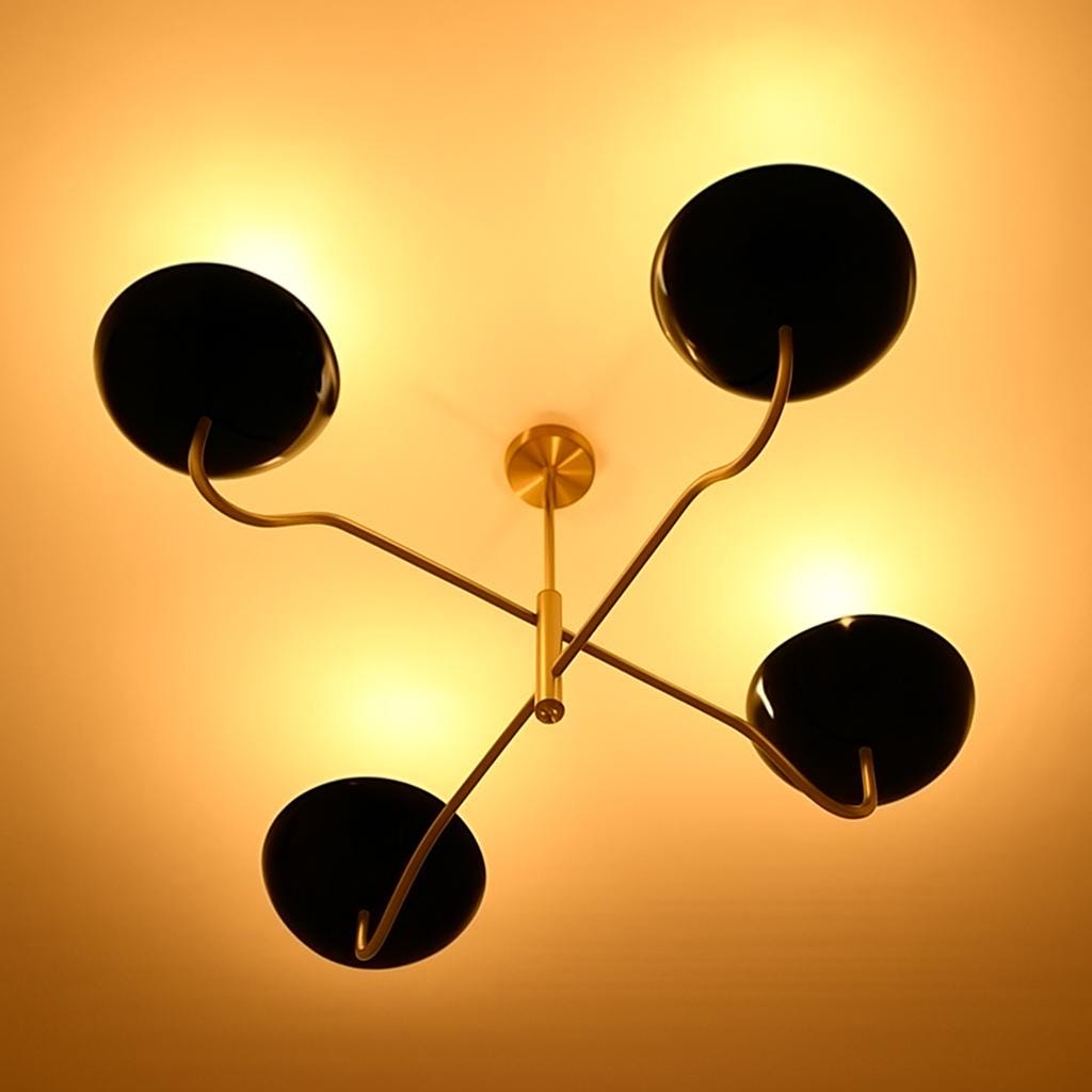 イタリア製スティルノボ社製ミッドセンチュリーモダン真鍮製4アーム