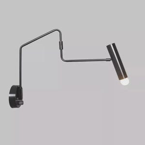 Handcrafted Italian Stilnovo Brass Wall Sconce | Modern Mid-Century Single Light Articulated Lamp Fixture