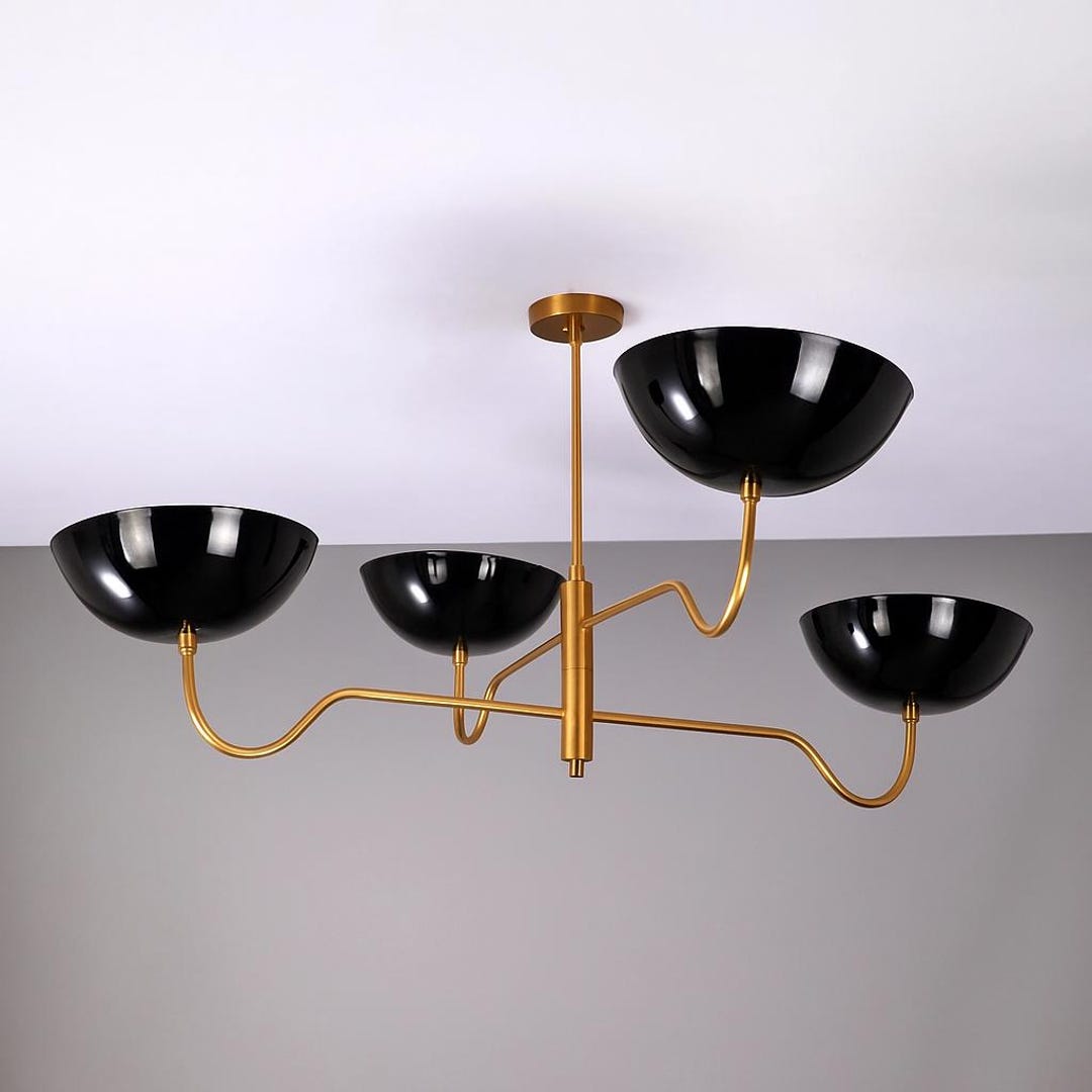 イタリア製スティルノボ社製ミッドセンチュリーモダン真鍮製4アーム