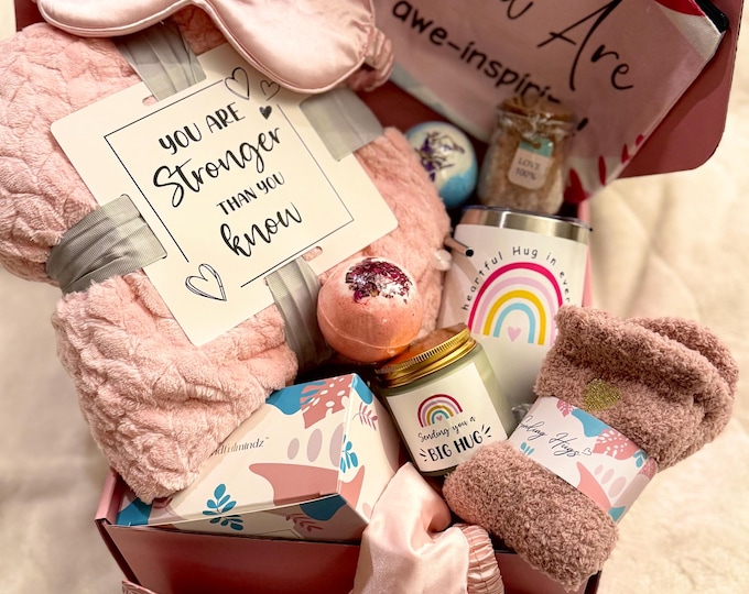 Get well soon, Relaxation Spa Gift Box For Women - holiday gift to uplift, 4 mom self Care Relaxation,Thinking Of You