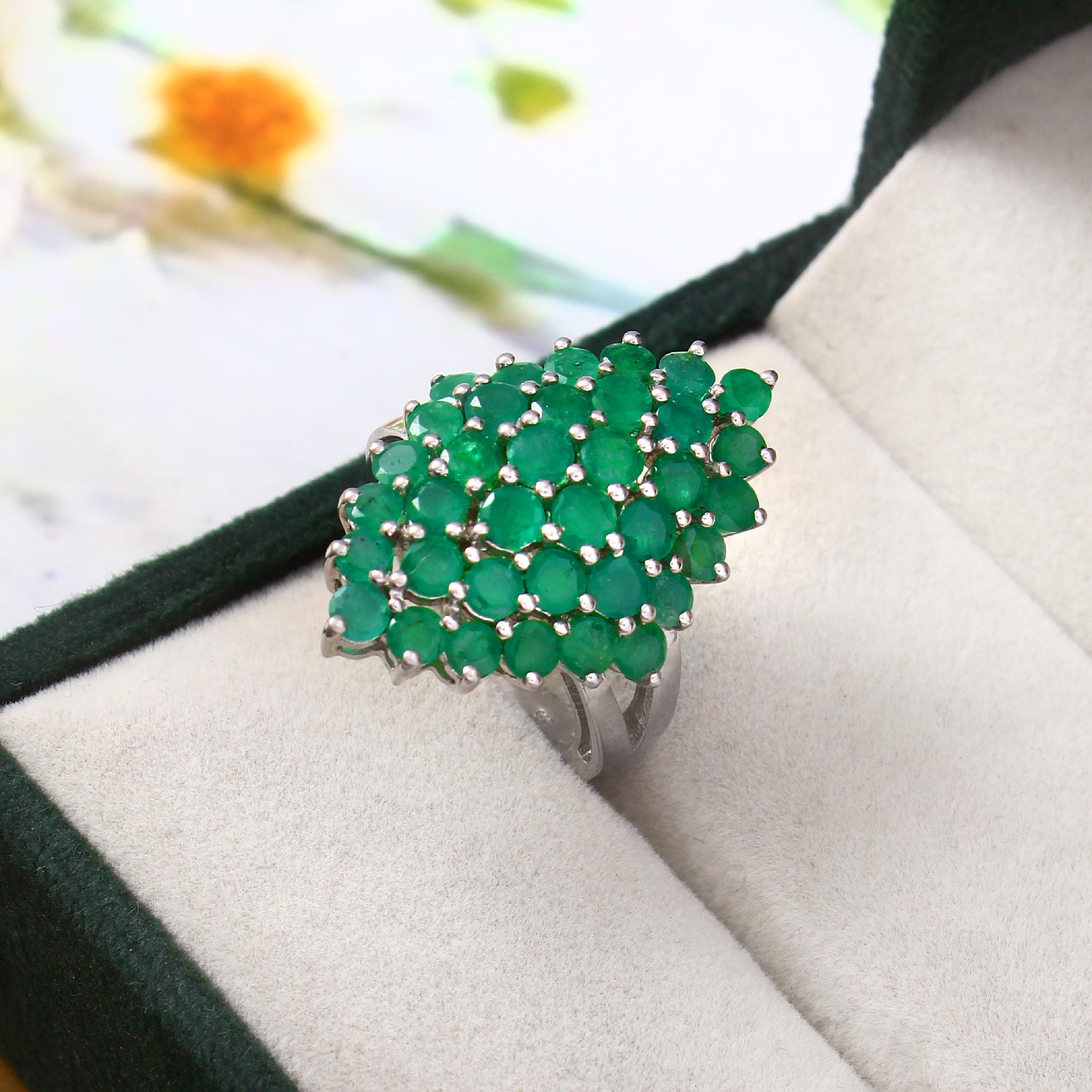 Gemstone Emerald Green Onyx Ring, Solitaire Engagement Ring, Best…